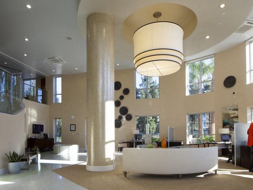 Leasing office with lounge seating area