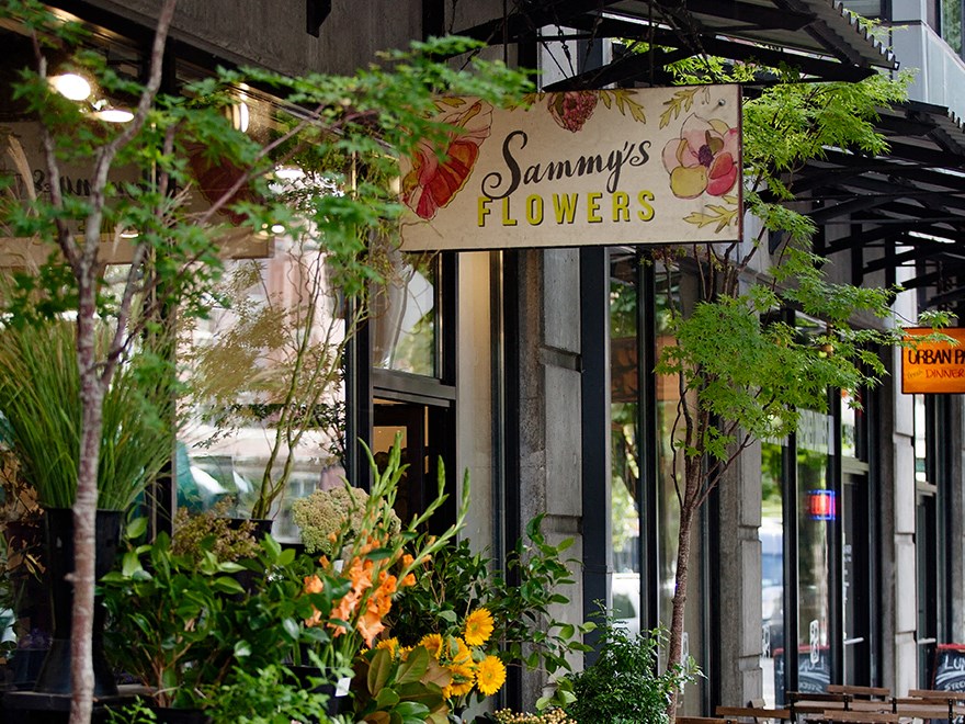 local shopping - flower shop at The Wyatt, Portland, OR