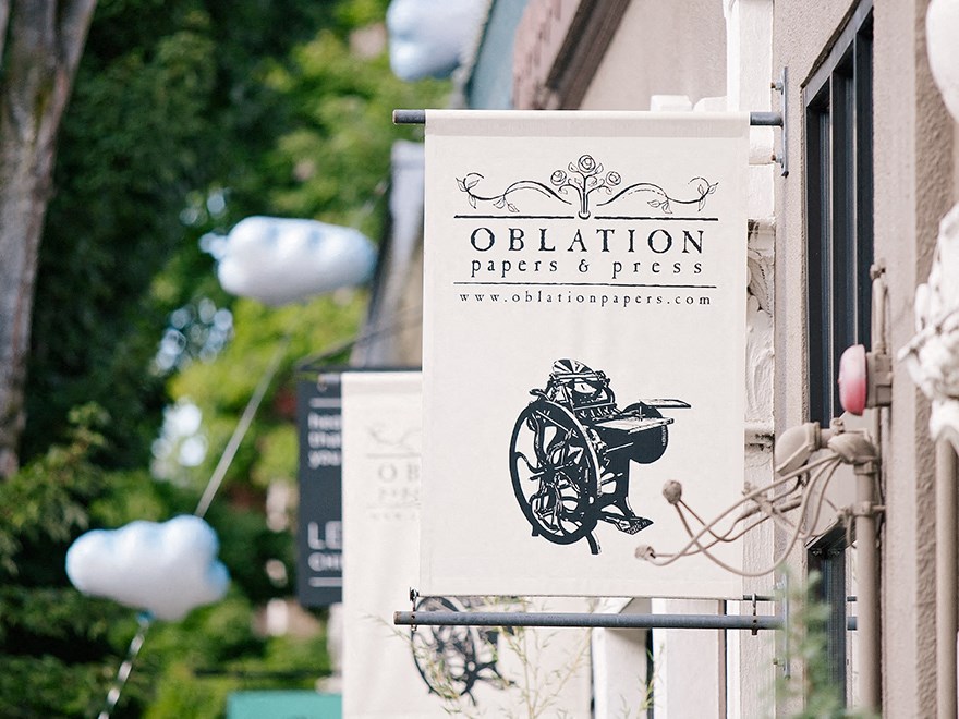 local shopping store flag at The Wyatt, Portland