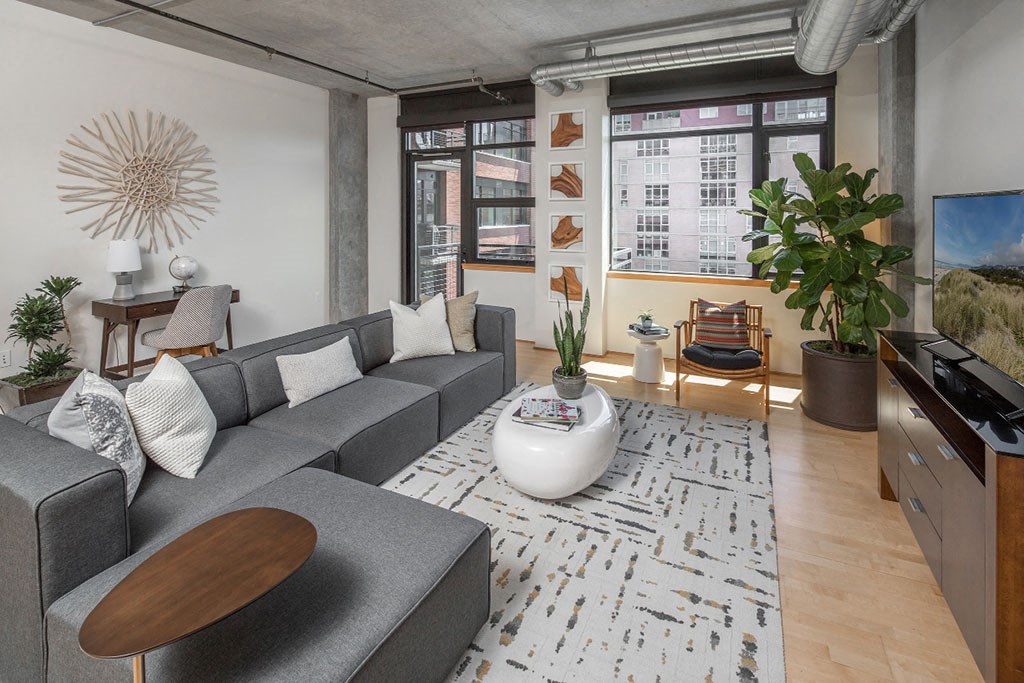 Spacious Living Room at The Wyatt, Oregon, 97209