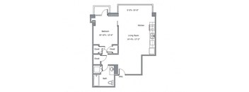 11CA floor plan. at The Wyatt, Portland, Oregon