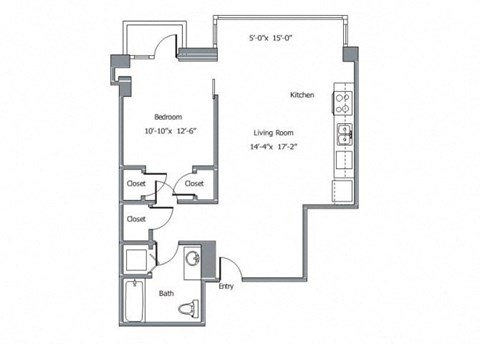 11CA floor plan. at The Wyatt, Portland, Oregon