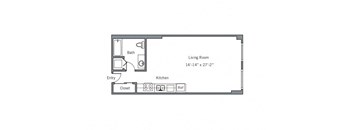 11CLD Floor plan.at The Wyatt, Portland, Oregon