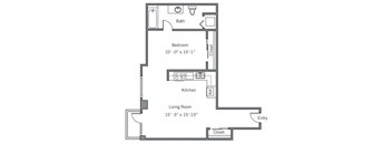 11CLI floor plan at The Wyatt, Portland, 97209