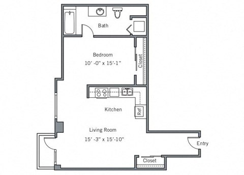 11CLI floor plan at The Wyatt, Portland, 97209