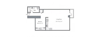 11CLN Floor plan at The Wyatt, Portland, OR, 97209