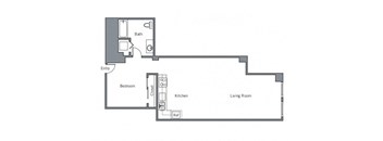 11CLQ Floor Plan at The Wyatt, Portland, OR, 97209