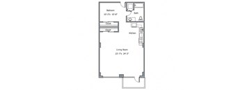11CLU02 Floor Plan at The Wyatt, Portland, Oregon