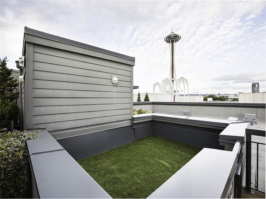 Rooftop grass area at Axis, Seattle, WA