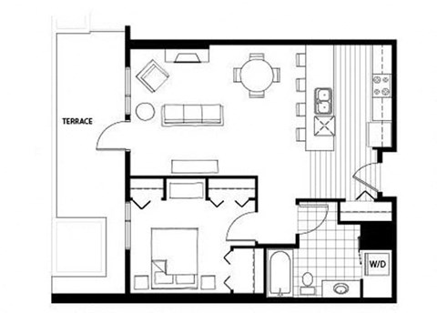 11CI floor plan at Axis, Seattle, WA