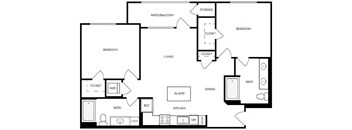 Two bedroom two bathroom