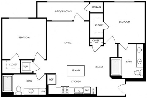 Two bedroom two bathroom