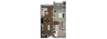 767 sq.ft. A2 Floor plan, at SETA, CA, 91942