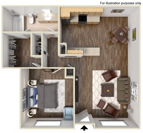 1 bed 1bath A  at Navajo Bluffs, San Diego, 92119