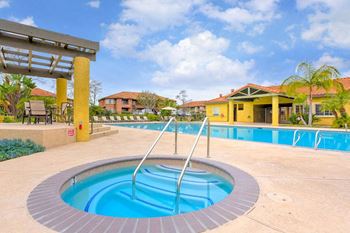 Swimming Pool with Year-Round Hot Tub, at Sunbow Villas, Chula Vista, CA