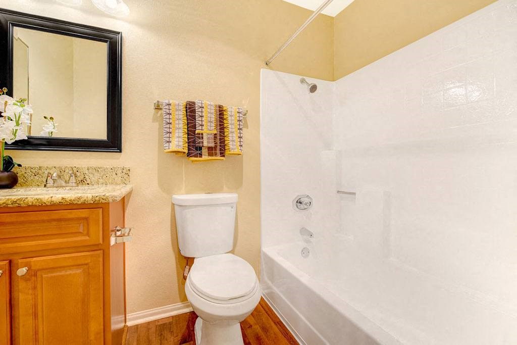 Custom Framed Bathroom Mirrors, at Sunbow Villas, Chula Vista, California