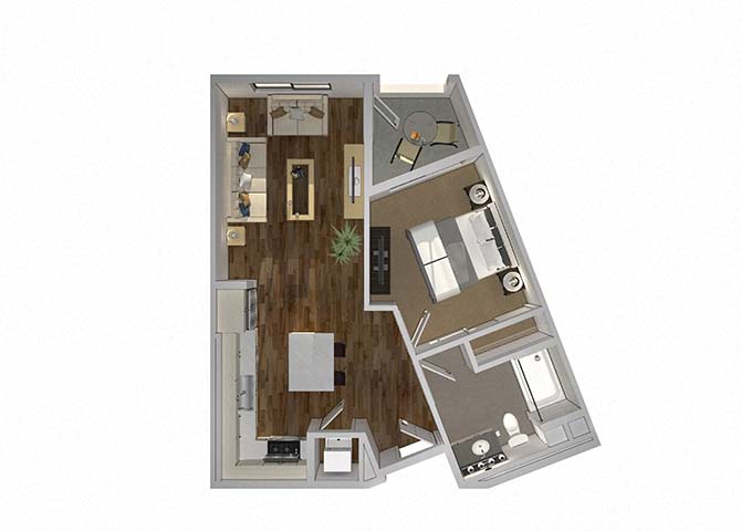 A4 Floor Plan at The Lofts at Carlsbad Village, Carlsbad, 92008
