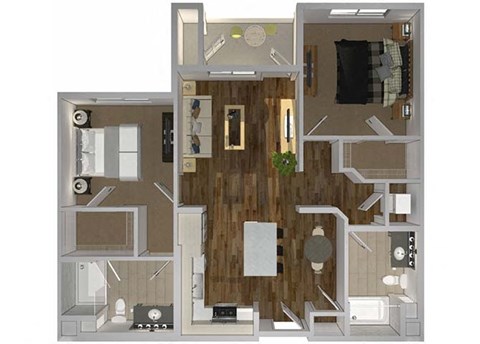 B2.1 Floor Plan  at The Lofts at Carlsbad Village, Carlsbad, 92008