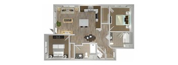 B3M Floor Plan at The Lofts at Carlsbad Village, California, 92008