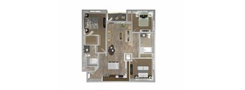 C1 Floor Plan at The Lofts at Carlsbad Village, Carlsbad, 92008