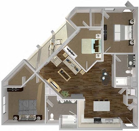 C2 Floor Plan at The Lofts at Carlsbad Village, Carlsbad California