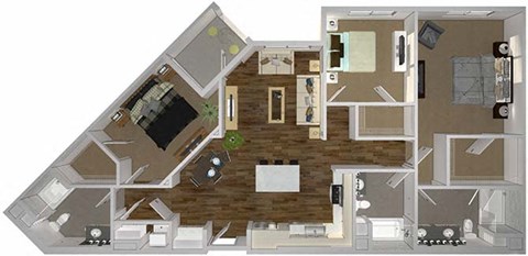 C4 Floor Plan at The Lofts at Carlsbad Village, California