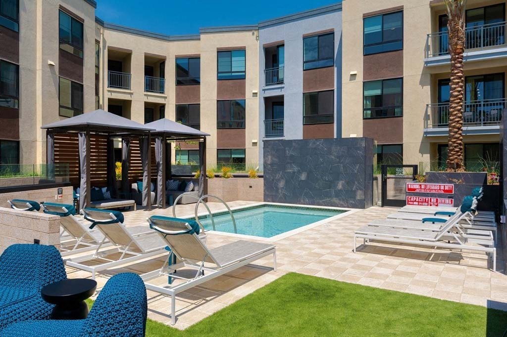 Spa and Lounge at The Lofts at Carlsbad Village, California