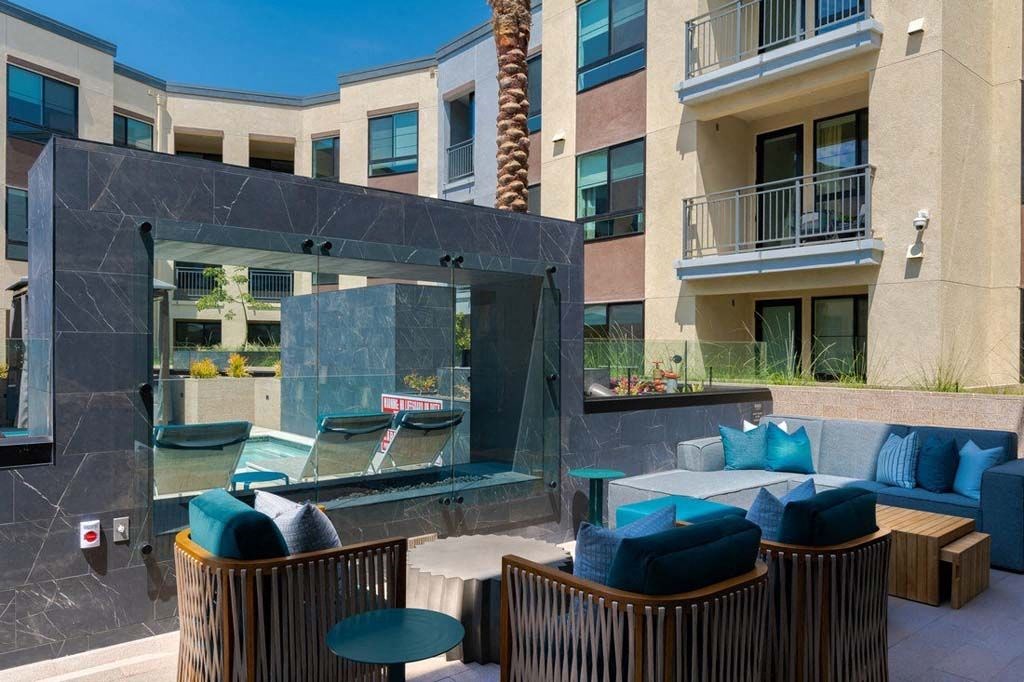 Outside Lounge at The Lofts at Carlsbad Village, Carlsbad