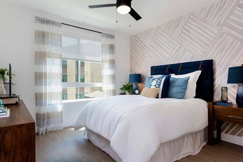 Model Bedroom at The Lofts at Carlsbad Village, Carlsbad