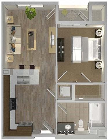 S1 Floor Plan at The Lofts at Carlsbad Village, Carlsbad, 92008