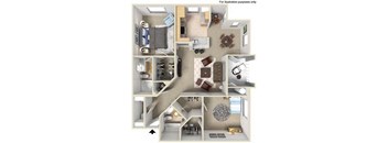 1098 sq.ft. CORONADO Floor plan, at Terra Vista, Chula Vista, California