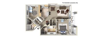 1274 sq.ft. DEL MAR Floor plan, at Terra Vista, CA, 91913