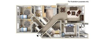 1356 sq.ft. EL DORADO Floor plan, at Terra Vista, 1441 Santa Lucia Rd, CA
