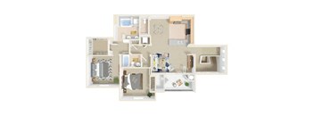 1333 sq.ft. Cabrillo Floor Plan  at Greenfield Village, 5540 Ocean Gate Lane