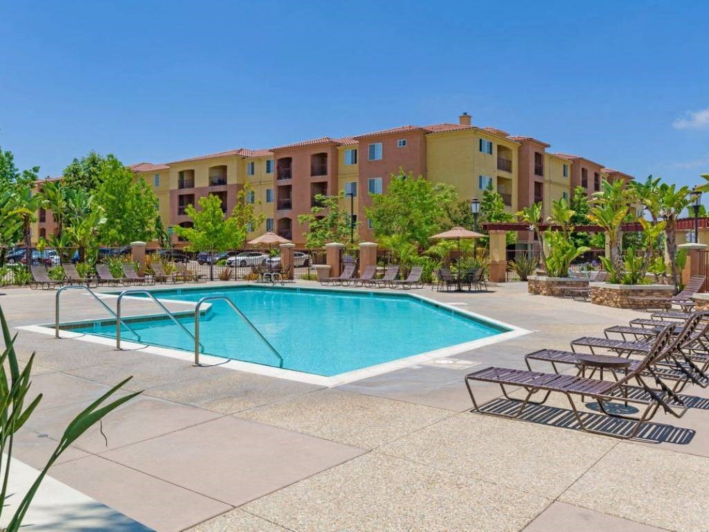 Sparkling Swimming Pool, at Greenfield Village, San Diego, CA