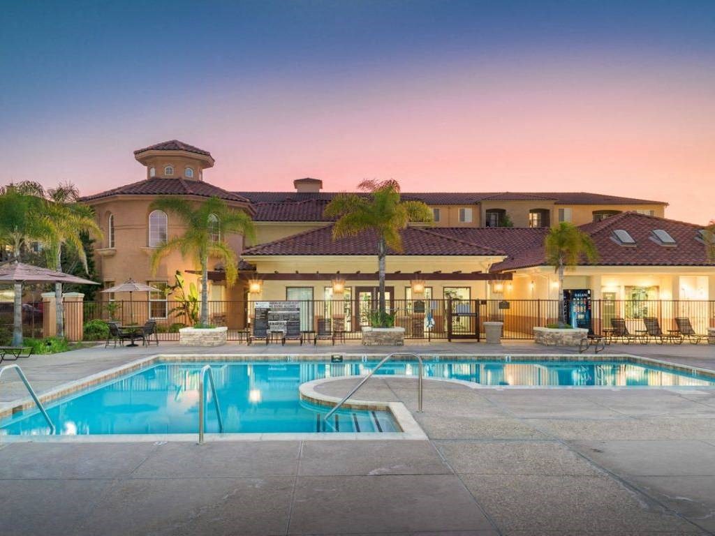 Cool Blue Swimming Pool, at Greenfield Village, San Diego, 92154