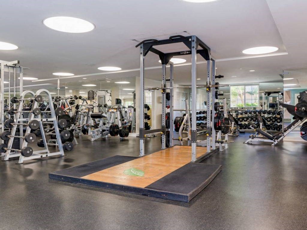 24-Hour Fitness Center With Free Weights at Greenfield Village, San Diego, California