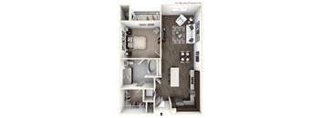 One Bedroom One Bath Floorplan