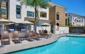 Resort Style Pool area at Rosina Vista in Chula Vista, CA