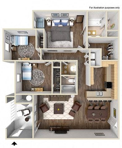 3 Bedroom 2 Bathroom at Rosina Vista in Chula Vista, CA