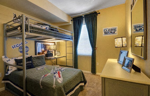 Model Bunk-Bed Bedroom at Rosina Vista in Chula Vista, CA