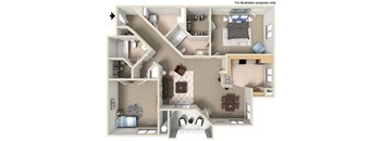 1162 sq.ft. E Floor Plan, at Missions at Sunbow Apartments, CA, 91911