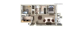 1327 sq.ft. G Floor Plan, at Missions at Sunbow Apartments, 5540 Ocean Gate Lane, CA