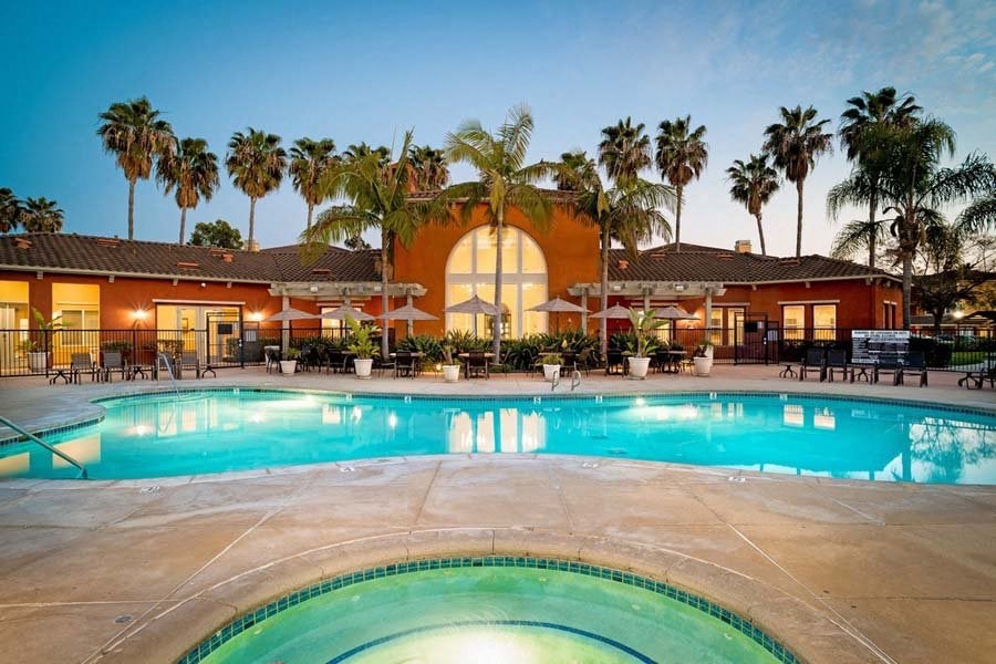 Pool In Night  at Missions at Sunbow Apartments, California, 91911