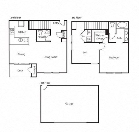 1 Bedroom 1 Bath Floor Plan at Ocean Air, California