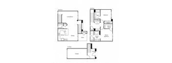 2 Bedroom 2 Bath Floor Plan at Ocean Air, San Diego, 92130