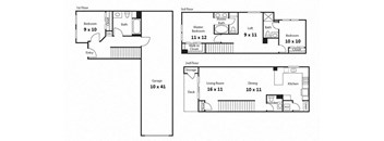 3 Bedroom Floor Plan at Ocean Air, San Diego