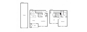 1 Bed 1 Bath Floor Plan at Ocean Air, San Diego