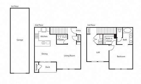 1 Bed 1 Bath Floor Plan at Ocean Air, San Diego