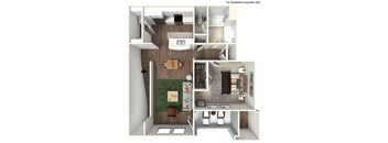 1 Bedroom, 1 Bathroom Floorplan at Avino in San Diego, CA 92130